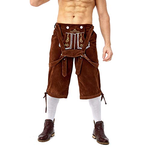Bavarian Oktoberfest Trachten Lederhosen Complete Outfit German Traditional Beer Festival Clothing Brown
