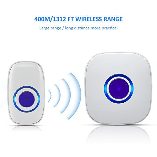 image for Wireless Door Bell, SUASI Doorbell for Home Office Kitchen Bedroom at 