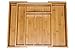 Expandable Bamboo Wood Cutlery Tray Drawer Utensil Organizer for silverware and cooking utensils with 7 sections - 2 Adjustable parts to fit comfortable in kitchen drawers by Arange
