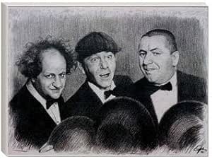 Amazon.com : Three Stooges Sketch Portrait, Charcoal Graphite Pencil