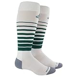 adidas Team Speed Soccer Sock, White/Forest, Large
