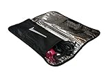 Designs In July Flat Iron Case. Color Option Heat-Resistant Travel Case with Straps for Curling Iron or Hair Straightener. Black
