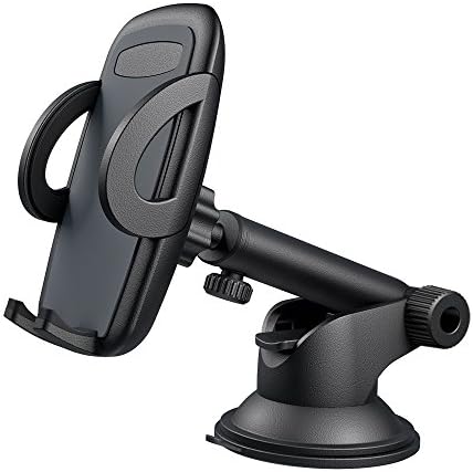 Car Mount Holder, Universal Dashboard Car Phone Mount, Adjustable Windshield Holder Cradle with Strong Sticky Gel for iPhone X/8/8Plus7/7P/6s/6P/5S, Galaxy S5/S6/S7/S8, Phone holder for car