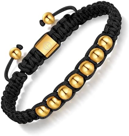Amazon.com: Naivo Men's 18K Gold Plated Link Bracelet Carving