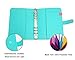 Harphia A5 Binder, A5 planner, Wool Felt Notebook,personal planner binder with Zip Pouch PVC Bag, Today Ruler, PP Plate Mat (Mint Blue, A5 9 x 6.69'')