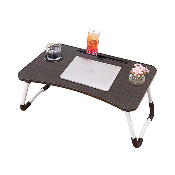 VLikeze-Laptop-Desk-Laptop-Bed-Table-with-Foldable-Legs-Cup-Slot-Reading-Holder-Notebook-Stand-Breakfast-Bed-Tray-Book-Holder-for-Sofa-Bed-Terrace-Balcony-Garden-Black VLikeze Laptop Bed Table, Portable Bed Desk for Laptop, Foldable Laptop Lap Desk with Cup Holder Laptop Stand Breakfast…