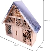 AllPetSolutions Wooden Insect Hotel with Metal Roof - 29.5x9x28cm view 4