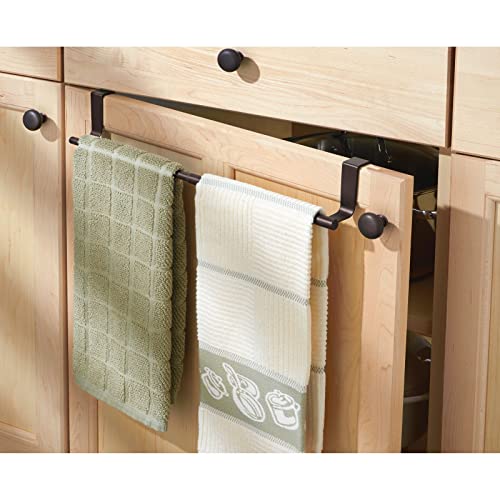 mDesign Adjustable, Expandable Over Kitchen Towel Bar Rack