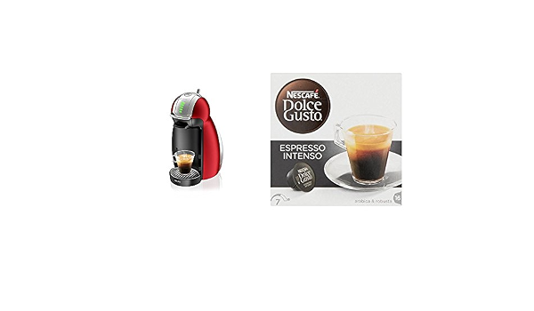Pack Krups Dolce Gusto Genio 2 KP1605 - Cafetera de cápsulas, 15 bares de  presión, color rojo + 3 packs de café Dolce Gusto Espresso Intenso :  Amazon.es: Hogar y cocina