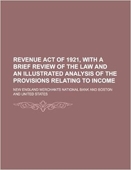 Revenue Act of 1921, With a Brief Review of the Law and an Illustrated