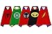 Superhero Capes, Masks, and Bracelets for Kids by McFlony – 5 Reversible Capes, 10 Felt Masks, and 5 Superheroes Bracelets