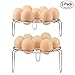 Steamer Rack, Colorful PoPo 2-Pack Stainless Steel Steamer Rack for Instant Pot and Pressure Cooker, Egg, Vegetable Cooler Stand Basket Set, Eggassist