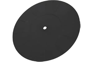 Crovakeu 1-Pack Turntable Platter Mat, 7 Inch Anti Static Anti Slip Rubber Slipmat – Replacement Mat for All LP Record Player