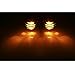 2PCS Heavy Duty Motorcycle Turn Signals Bulb Indicators Blinkers Lights with Bullet Shape Greenclick Amber Lens Front Rear Turn Signal Light (sliver)