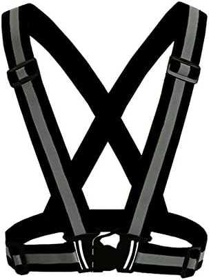rycnet Elastic and Adjustable Safety Reflective Vest Straps Jacket Night Running Walking Jogging Cycling Motorcycle Sport Gear New year's Gift