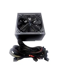 Apevia ATX-SP600W Spirit ATX Power Supply with Auto-Thermally Controlled 120mm Fan, 115 230V Switch, All Protections