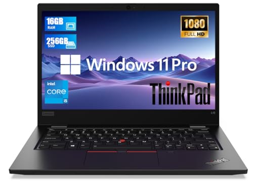 Lenovo Thinkpad L13 Gen1 Computadora Portátil de Negocios con Pantalla Fhd de 13.3" , Procesador Core I5-10210 de 1,6 Ghz Ordenador Portátil, 16 Gb de Ram, 256 Gb Ssd, Windows 11 Pro(reacondicionado)