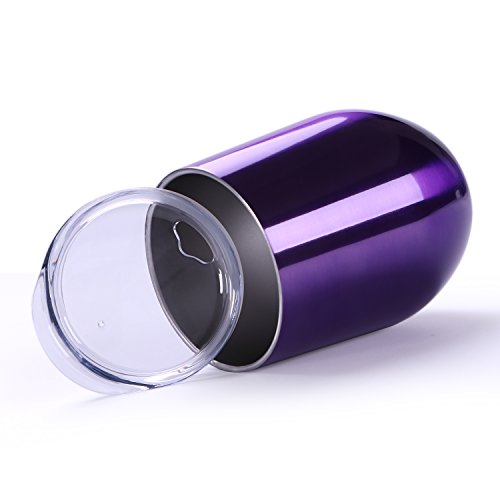 12 oz Insulated Stemless Glass,Stemless Wine Glass,Wine Tumbler, Exclusive for Home, Office,Perfect for Wine,Coffee, Drinks,Champagne,Cocktails