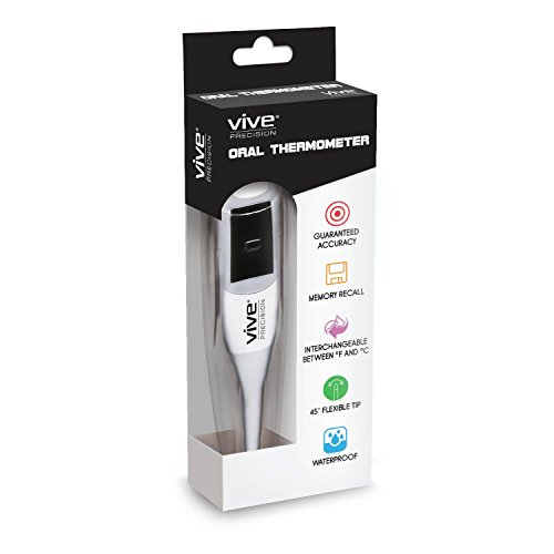 Oral Thermometer by Vive Precision Underarm, Rectal & Axillary Fever