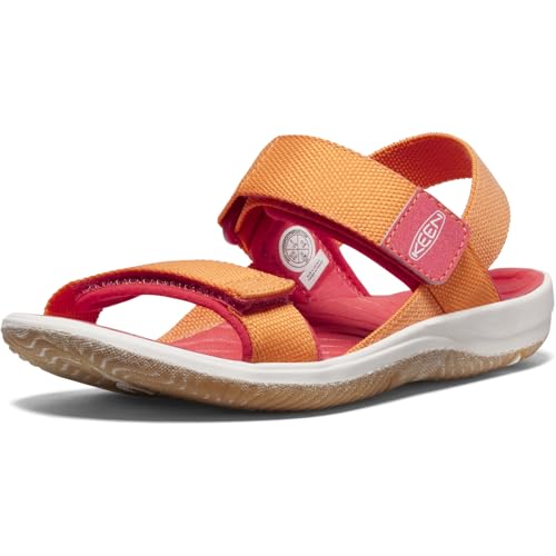KEEN Unisex-Child Elle Backstrap Casual Platform Open Toe Sandals, Tangerine/Ca…