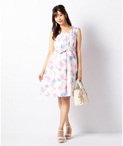 Amazon Co Jp フェルゥ Feroux 洗える トロピカルサマーフラワー ワンピース パープル系3 1 服 ファッション小物