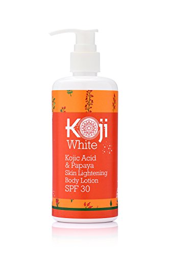 Kojic Acid & Papaya Skin Lightening Body Lotion SPF 30 - For Sunscreen & Sun Protection - Even Skin Tone And Deep Nourishment â€“Dark Spot Elimination, 10 Ounce Bottle