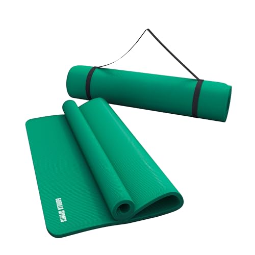 GORILLA SPORTS® Yogamatte 190 x 60/100 x 1,5 cm mit Tragegurt, rutschfest