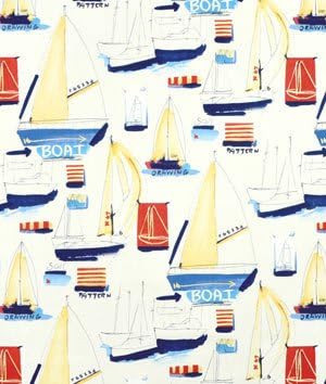 Covington McGregor White Fabric - by the Yard