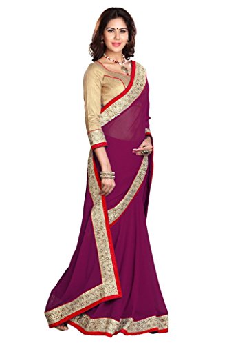 Mirchi Fashion Women's Faux Georgette Wedding Party Wear Festive Saree