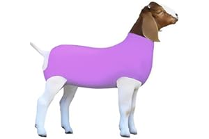 Fuziddn Spandex Goat Tube for Show Goats - Show Livestock Supplies: Goat Covers & Blankets (Violet, Large)