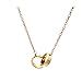 BAOLI 1.4cm Double Love Loop Rose Gold Necklace Jewelry for Women
