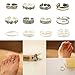 Bingirl 12pcs Celebrity Fashion Retro Silver Carved Flower Adjustable Open Toe Ring Finger Foot Jewelry