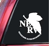 Neon Genesis Evangelion NERV Vinyl Decal Sticker - White