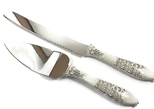Wedding Cake Knife and Server Set – Knives for Wedding Cakes – Wedding Cutting Cake Set – Practical Knives for Cutting Wedding Cakes – Serving Utensils – Cake Servers