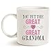 MAUAG Mothers Day Gifts Grandma Coffee Mug, You Put the Great in Great Grandma Best Birthday Presents for Your Grandma Grandmother Cup White, 11 Oz
