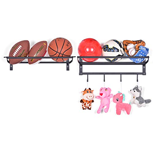 Sunix Sports Equipment Storage, Ball Storage Rack Basketball Holder