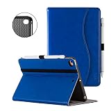 VSER Case for New iPad Mini 5 7.9" 2019,iPad Mini 4 Case 2015 Premium PU Leather Business Slim Folio Stand Cover Case for iPad Mini 5 7.9" and Mini 4 Case, with Pencil Holder, Auto Wake/Sleep (Blue)