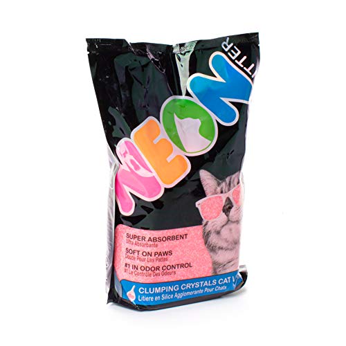NEON Clumping Silica Gel Cat Litter, 4 lb, Pink Pricepulse