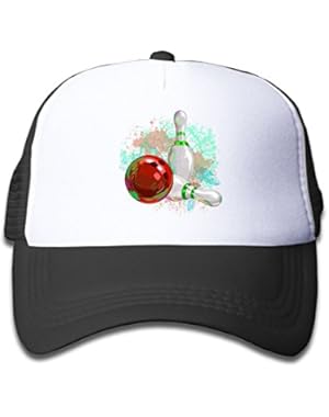 Bowling Watercolor Kids AdjustableTrucker Visor Cap Infant Trucker Hat
