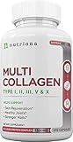 Best Multi Collagen Peptides Protein Pills Type I, II, III, V, X - Hydrolyzed Collagen Capsules for Women and Men for Anti-Aging, Hair, Joints and Bones - 90 Collagen Supplements 1500 mg