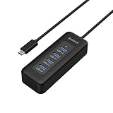 Nekteck USB Type-C to USB 3.0 Hub with 4 USB-A Ports Adapter (Thunderbolt 3 Port Compatible) for New MacBook, ChromeBook Pixel, and More Laptops and PCs