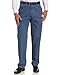 Haggar mens Casual Classic Fit Denim Trouser Pant - Regular and Big & Tall Sizes jeans, Medium Stonewash, 36W x 34L US