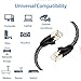 Cat 7 Ethernet Cable 40 ft - Flat Design, Easy Install, Nylon Braided, More Durable High Speed Internet Cable Network Cord Shielded LAN Cables for Computers, Routers, Switches, and Gaming Consoles
