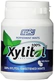 Epic Dental 100% Xylitol Sweetened Breath Mints, Peppermint, 180 Count
