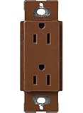 Lutron SCRS-15-TR-SI Satin Colors 15-Amp Duplex Tamper Resistant Receptacle, Sienna