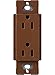 Lutron SCRS-15-TR-SI Satin Colors 15-Amp Duplex Tamper Resistant Receptacle, Sienna