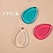 Sunmore Clear Silicone Makeup Sponge,Silicone Sponge Applicator Blender for all Liquid Foundation Cream, 3 Pack