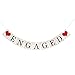 Engaged Banner Wedding Party Bunting Garland Vintage Engagement Decoration