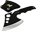 Elk Ridge - Outdoors Axe - 8-in Overall, 4-in Black Stainless Steel Axe Blade, Full Tang Construction, Black Cord Wrapped Handle, Nylon Sheath - ER-272, One Size