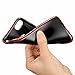 iPhone 7 Plus Case, Sherox Two-Color Shock Absorption Clear Soft TPU Bumper Case for iPhone 7 Plus 5.5 Inch (Black with Red Frame)
